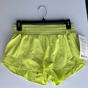 Lululemon Women's Neon Green/Yellow Hotty Hot 2.5” Lined Athletic Shorts